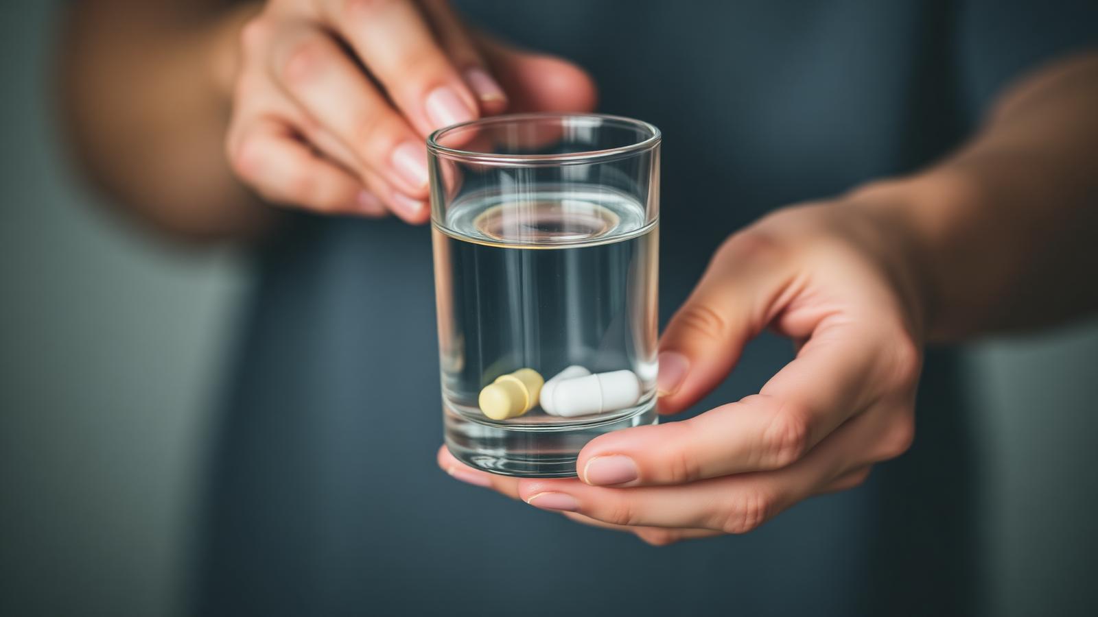 Hands holding a glass — symbolizing addiction recovery