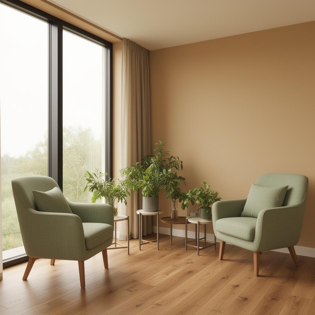 Sun-lit therapy room