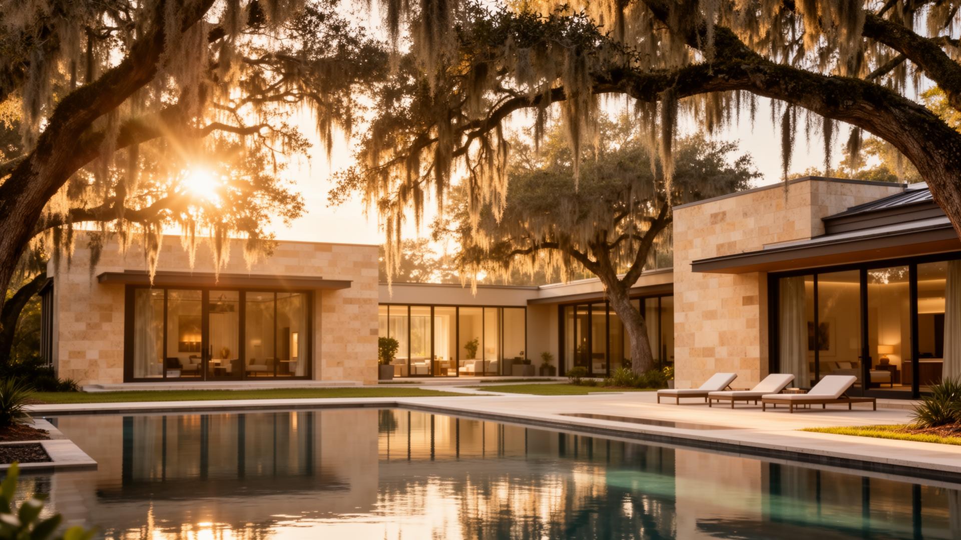 Valor Health luxury behavioral health retreat in South Carolina at golden hour